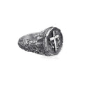 Crucifix Signet Ring  side view