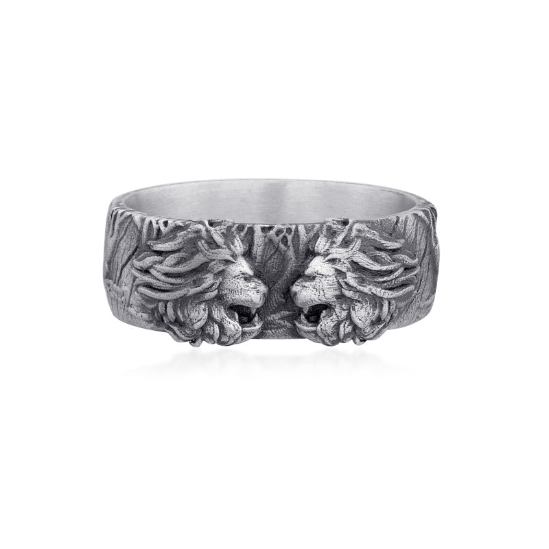 Double Lion Band Ring