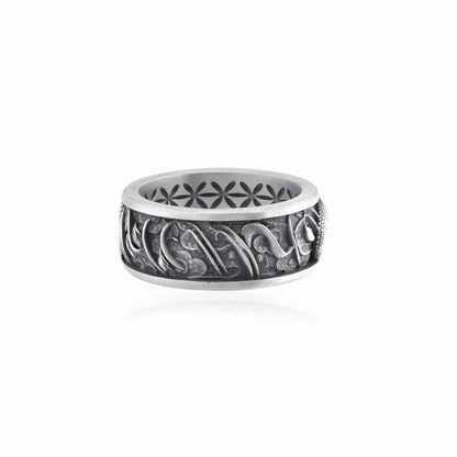 Dragon and Koi Band Ring
