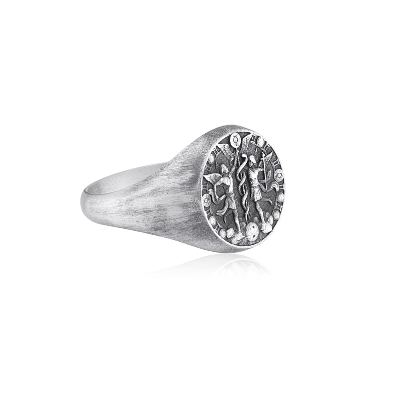 Gemini Zodiac Ring side view