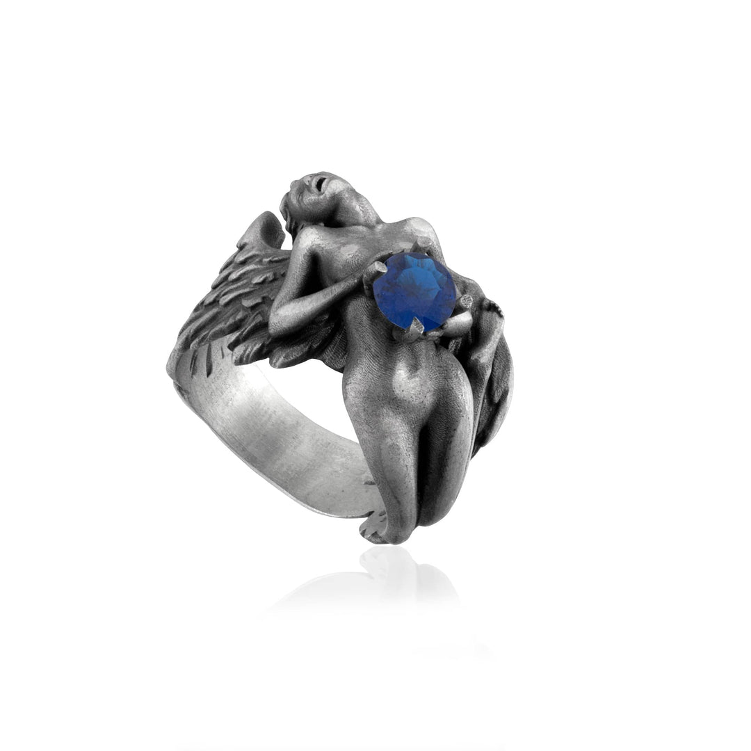 Fallen Angel Blue Stone Ring