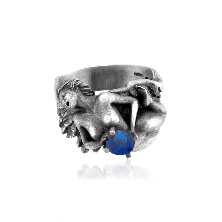 Fallen Angel Blue Stone Ring