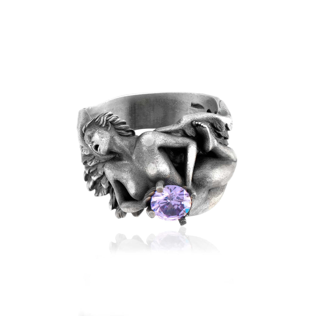 Fallen Angel Purple Stone Ring
