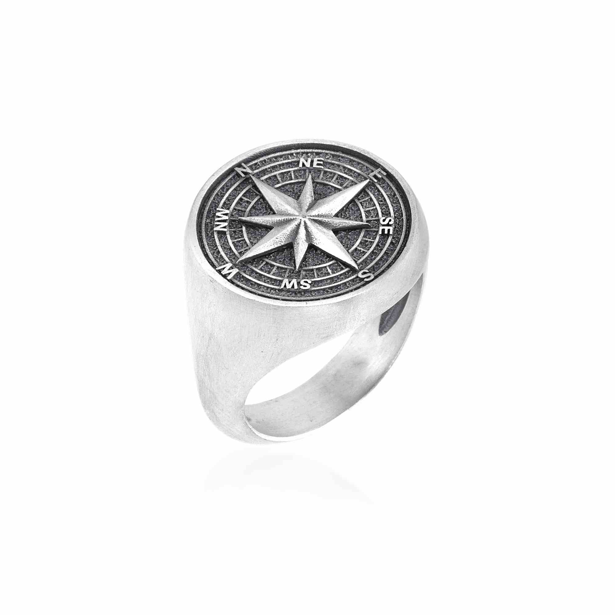 compass signet ring