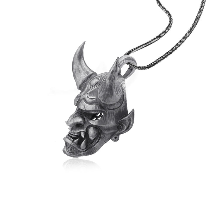 hannya mask necklace sideview