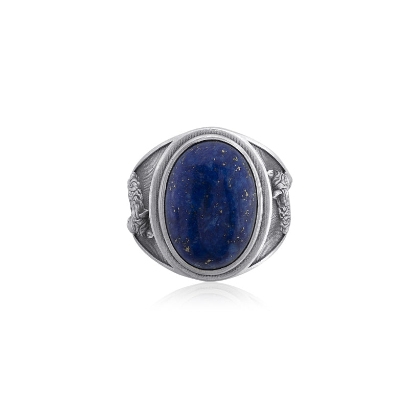 horse lapis lazuli ring top view