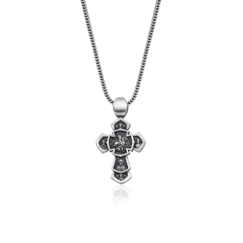 Jesus Criss Glided Cross Necklace