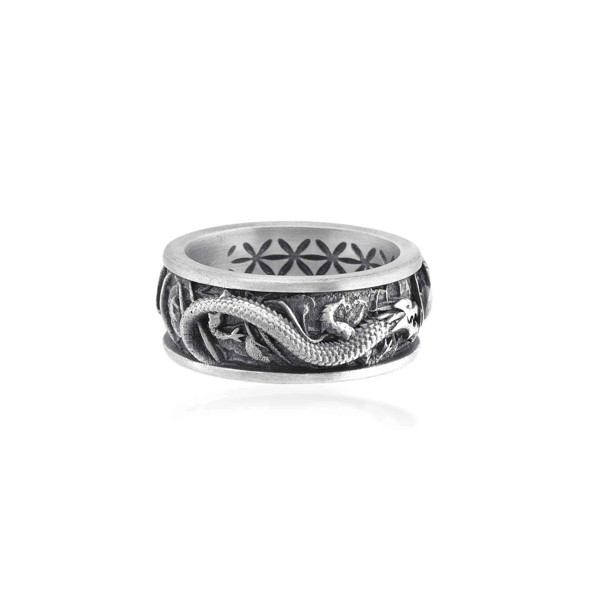 Dragon and Koi Band Ring