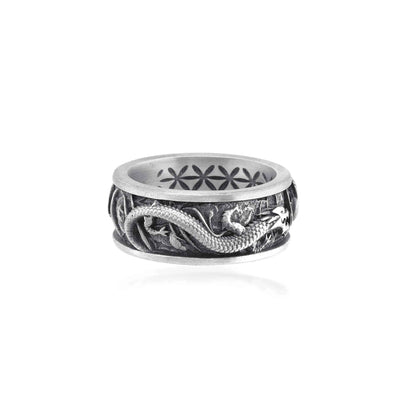 Dragon and Koi Band Ring