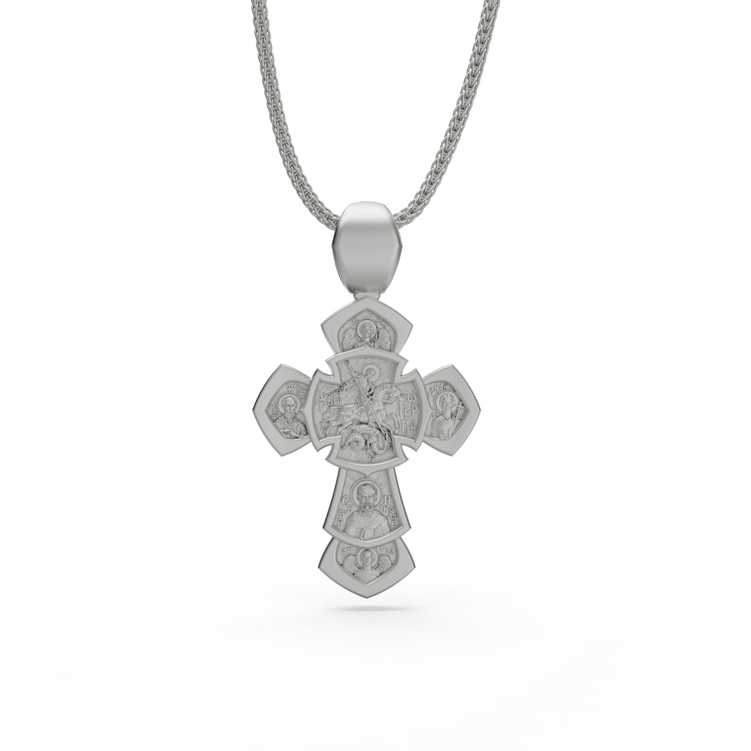 Jesus Criss Glided Cross Necklace