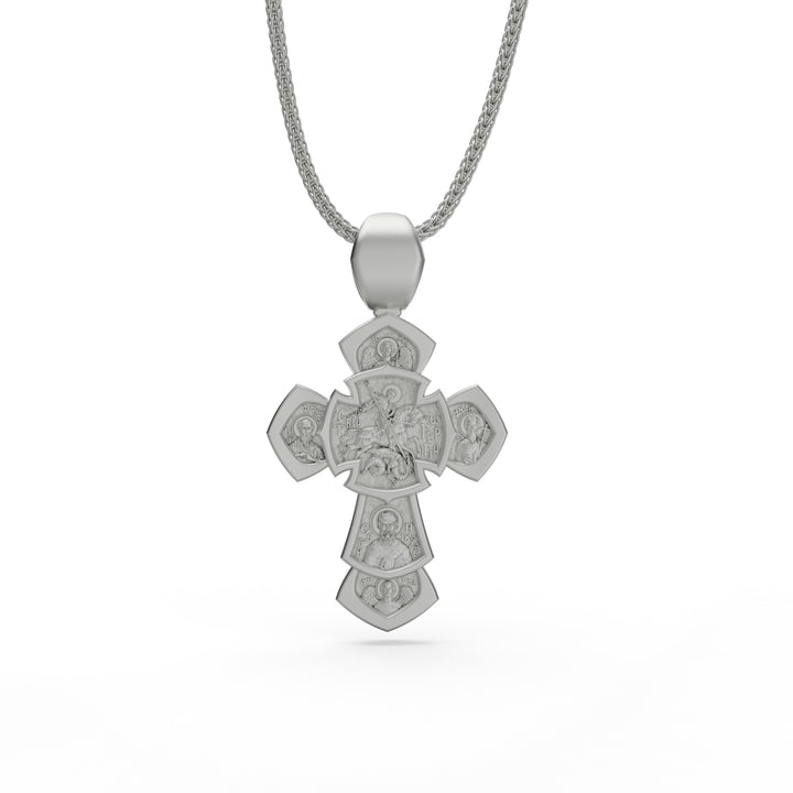 Jesus Criss Glided Cross Necklace