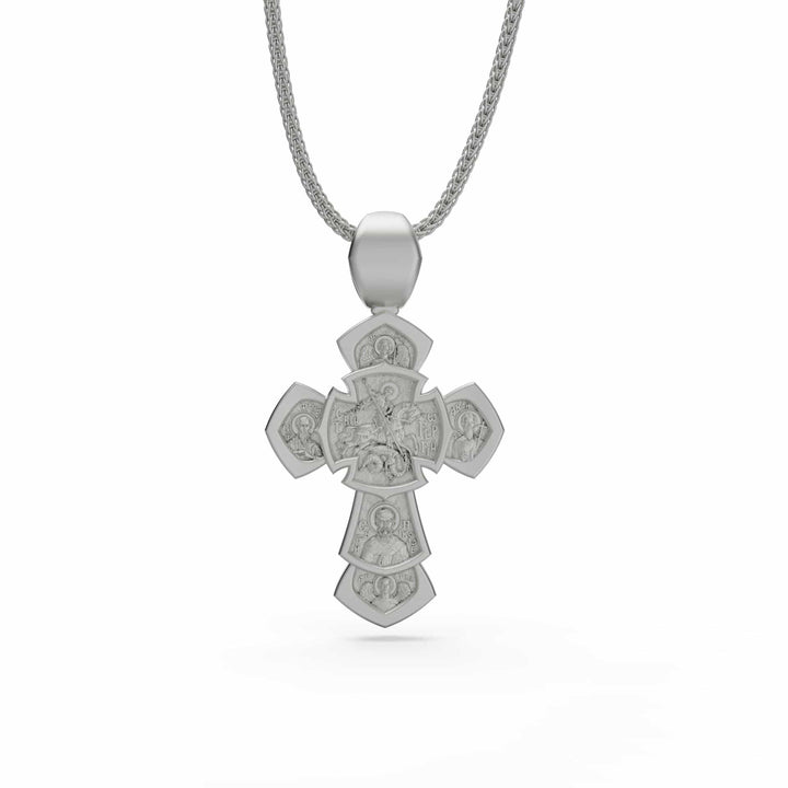 Jesus Criss Glided Cross Necklace