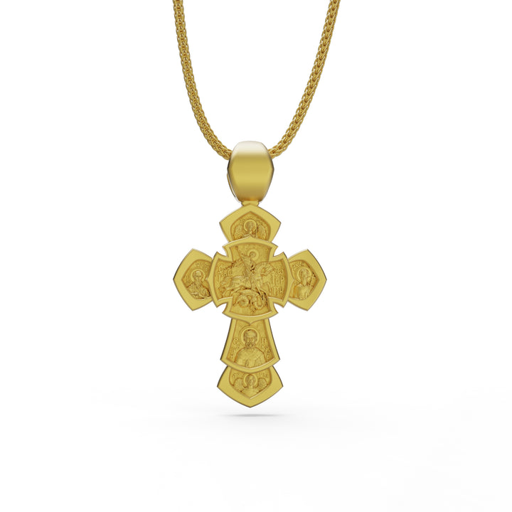 Jesus Criss Glided Cross Necklace