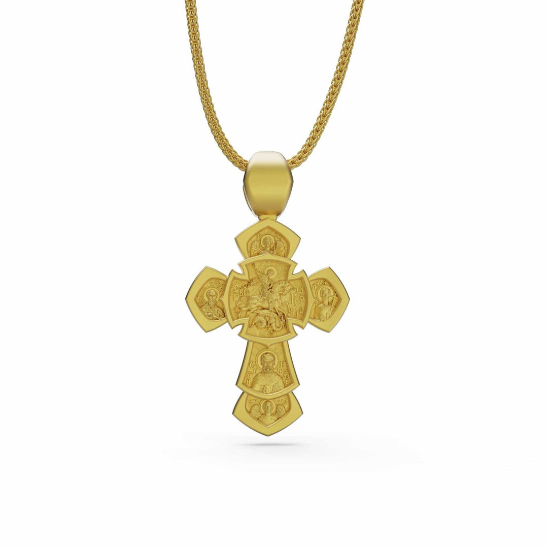 Jesus Criss Glided Cross Necklace