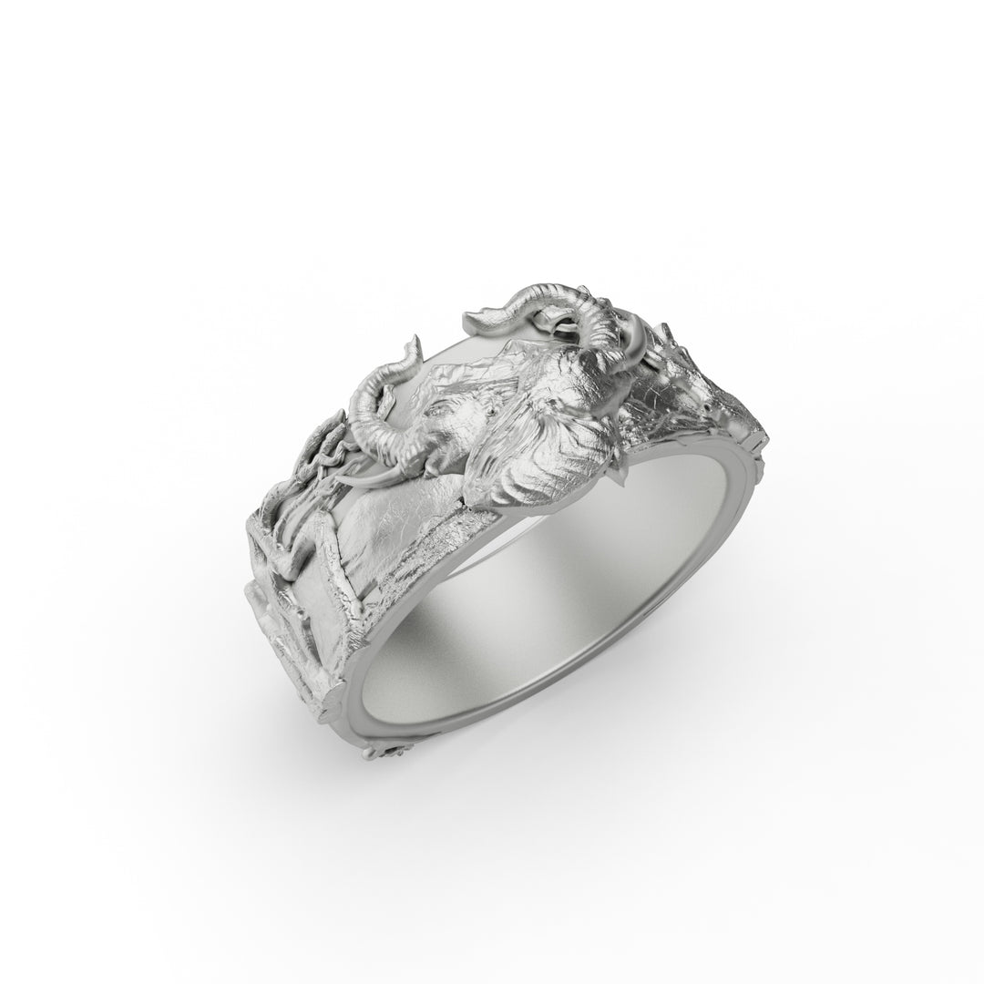 Elephant Band Ring