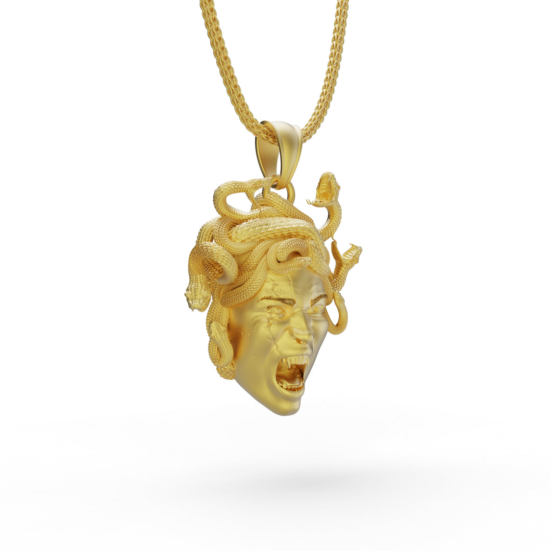 Angry Medusa Head Necklace