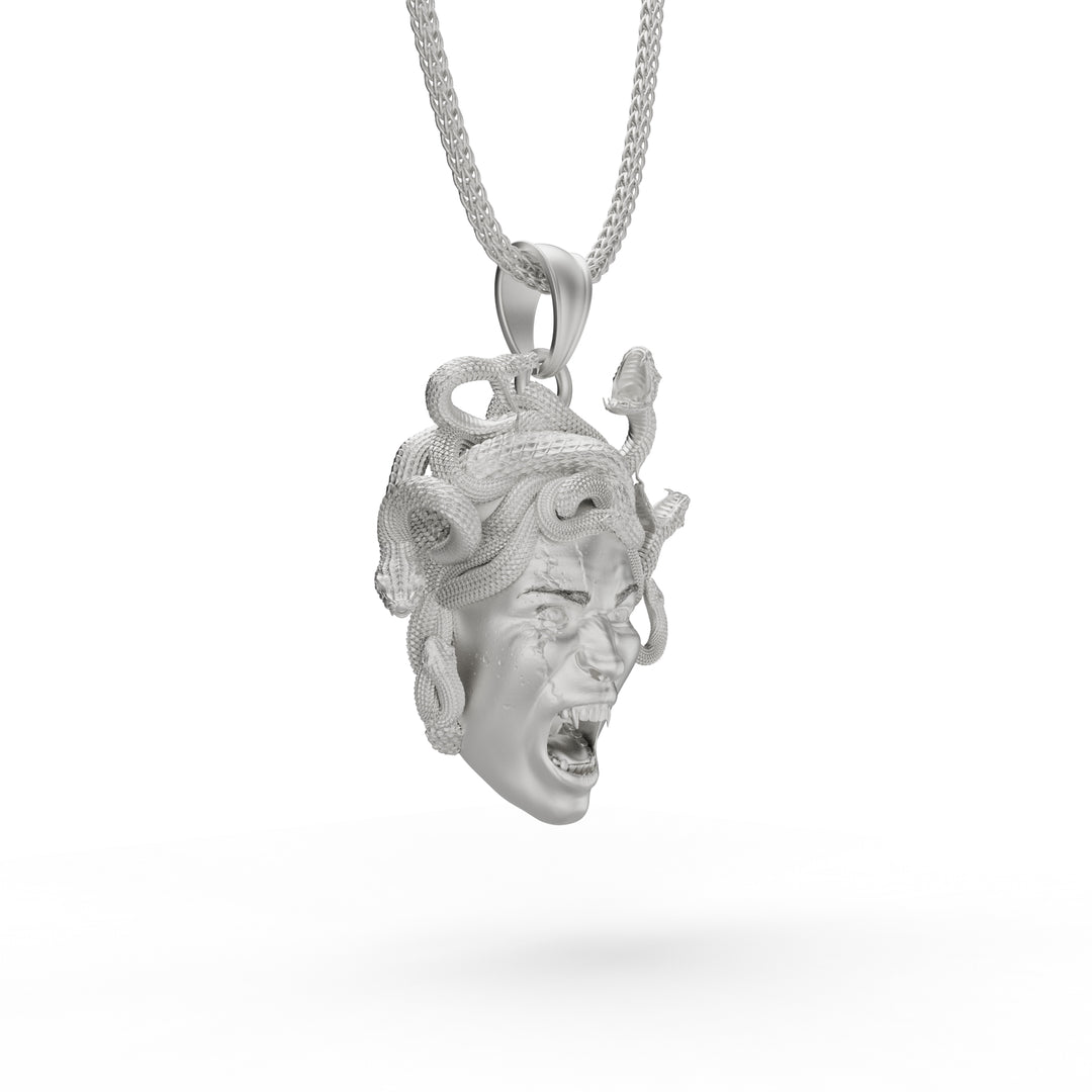 Angry Medusa Head Necklace