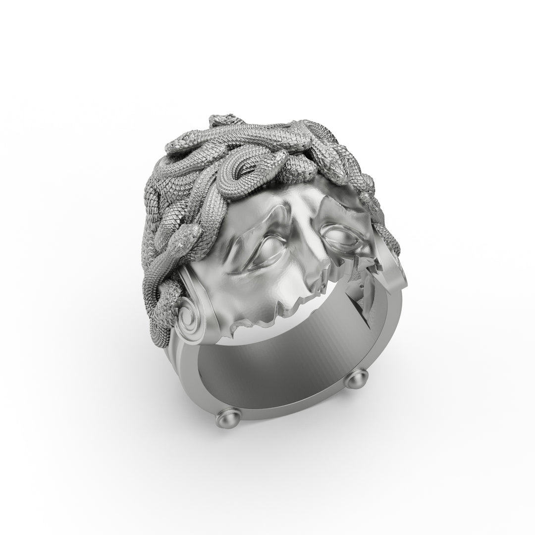 Wounded Medusa Greek Ring