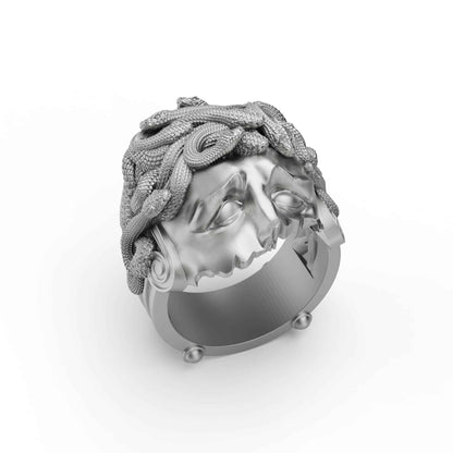 Wounded Medusa Greek Ring