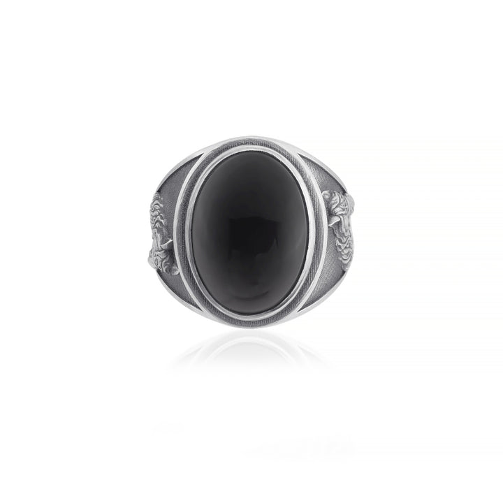 noble wolf onyx ring top view