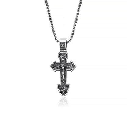 orthodox cross pendant backside