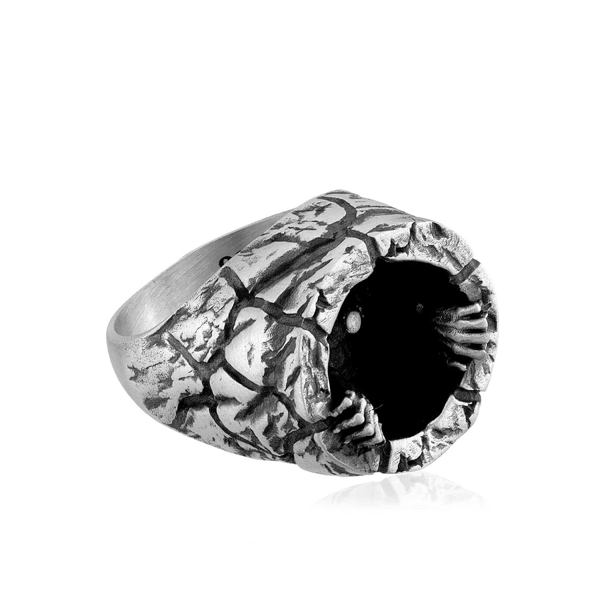 Hands of the Damned White Stone Ring