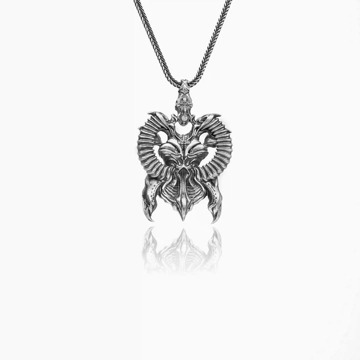 handmade sterling silver Scarab Of Shoggoth Necklace