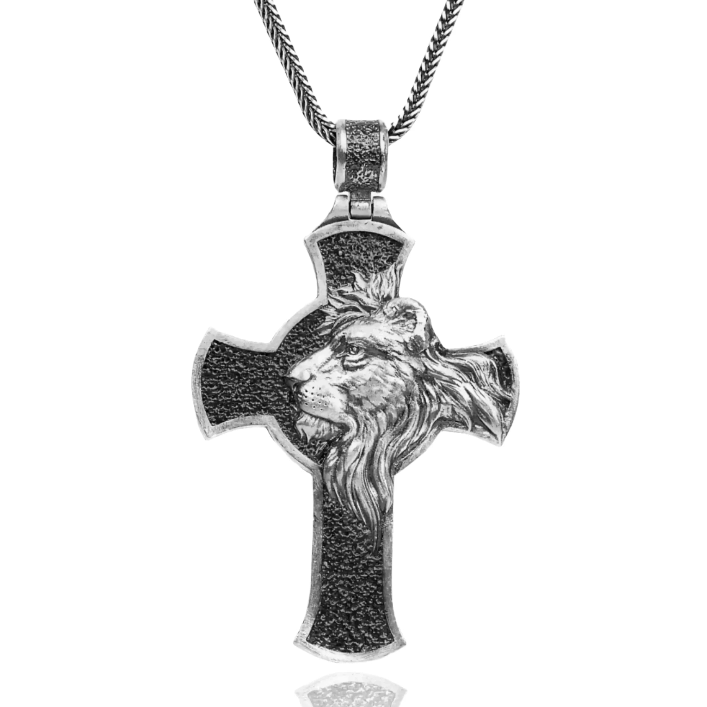 Cross Lion Necklace