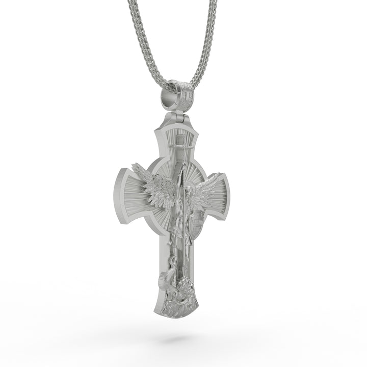 Saint Michael Cross Necklace