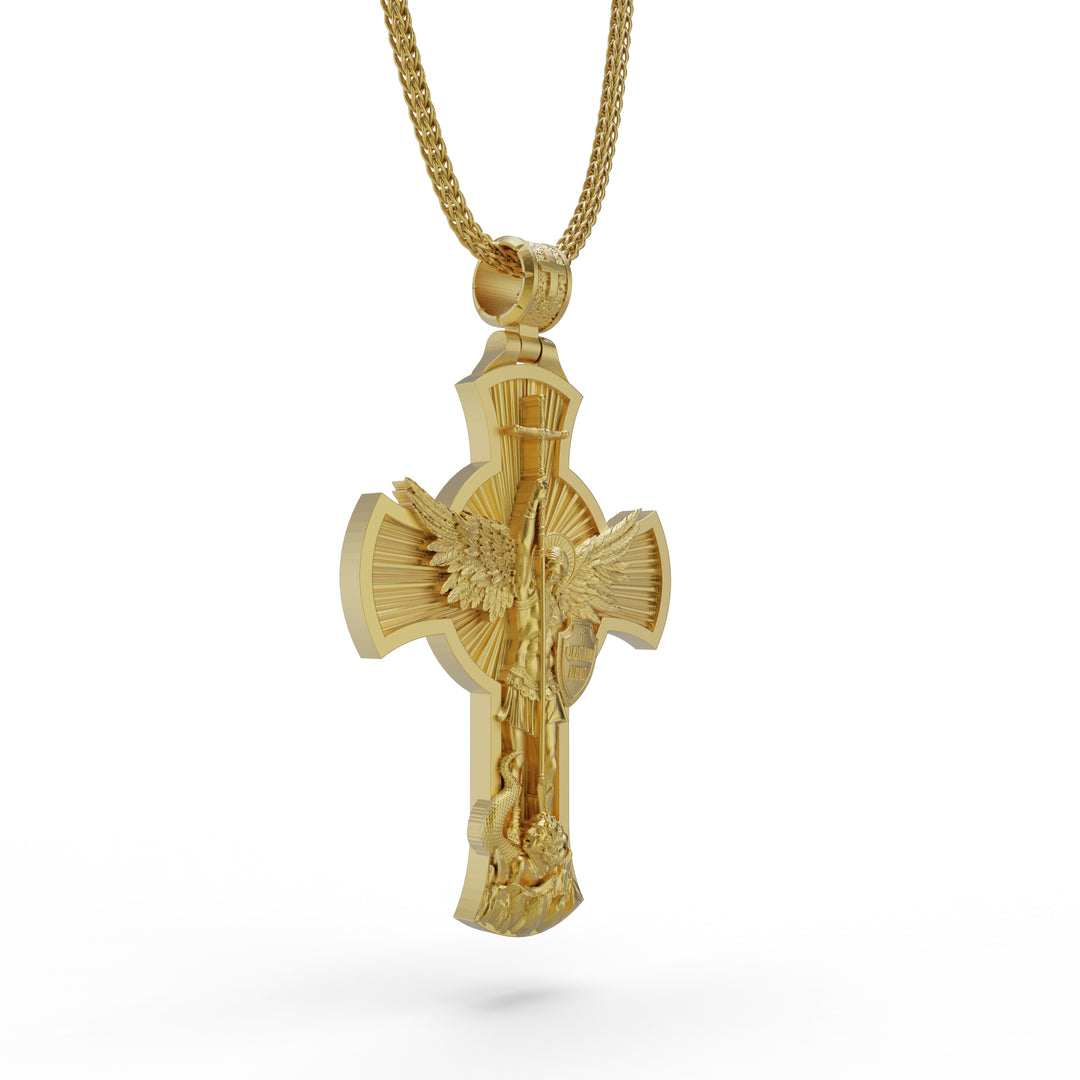 Saint Michael Cross Necklace