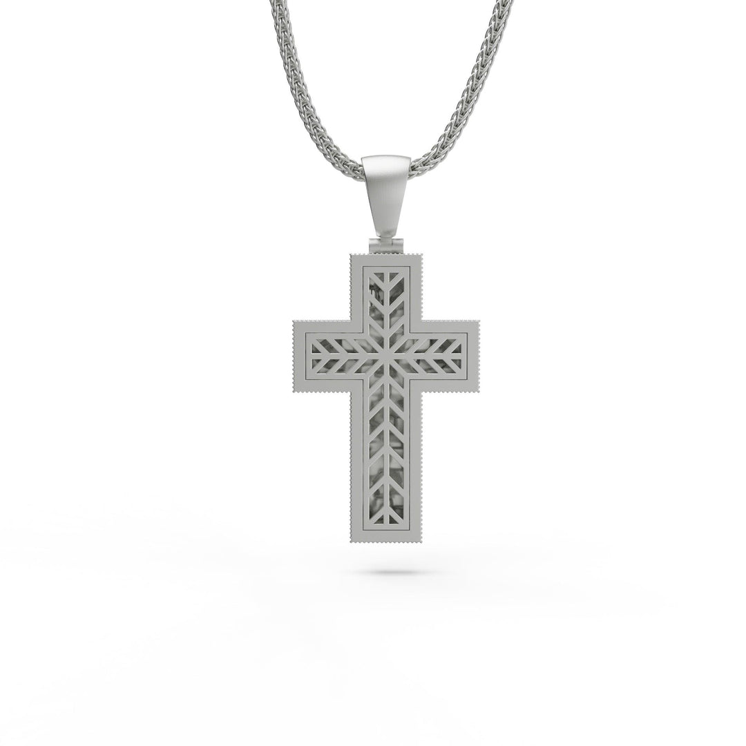 Skulls In Cross Necklace