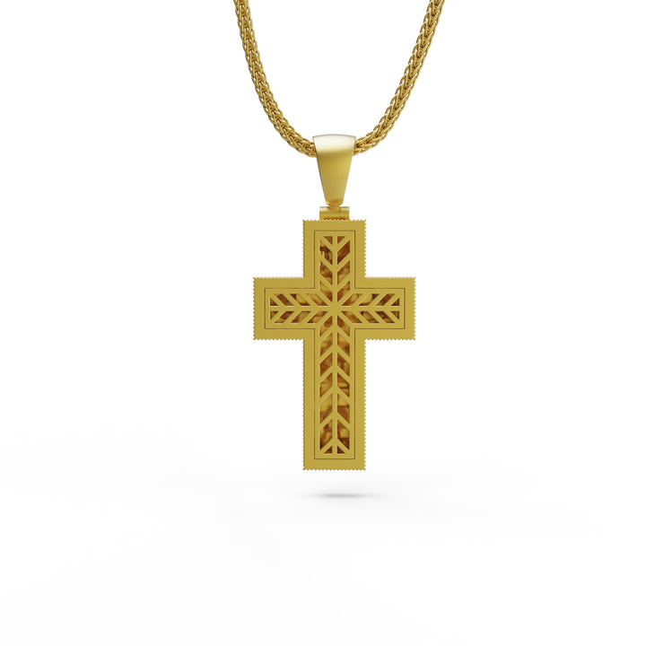 Skulls In Cross Necklace