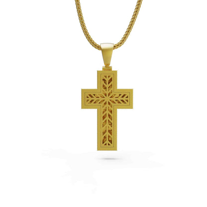 Skulls In Cross Necklace