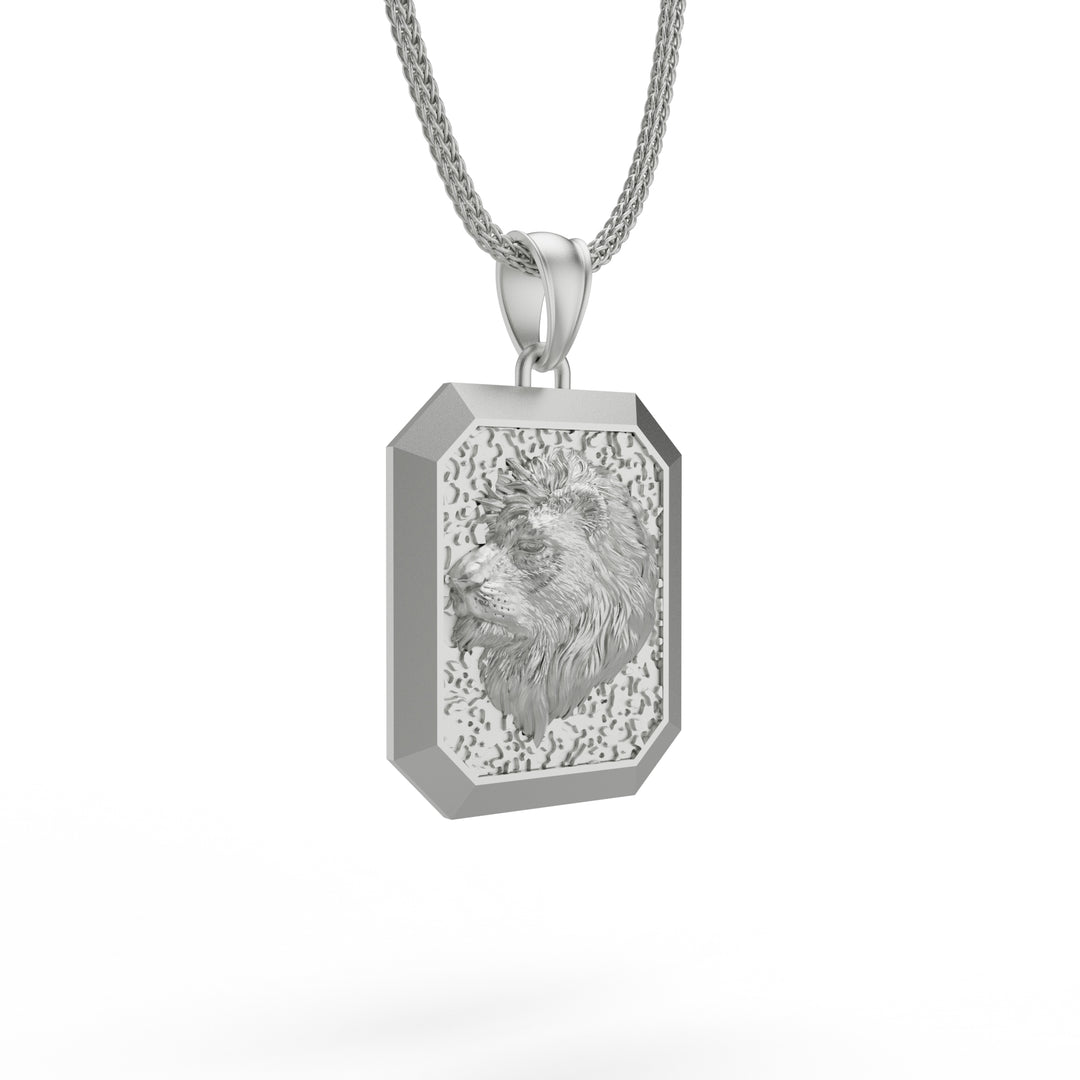 Square Lion Head Necklace