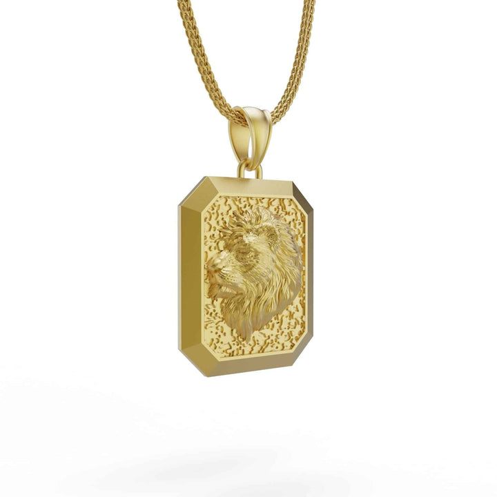 Square Lion Head Necklace