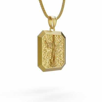 Engraved Saint Michael Necklace