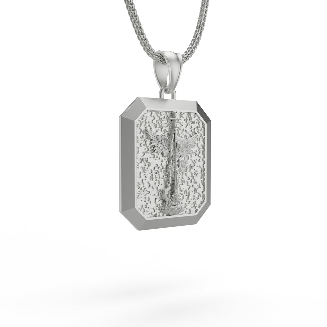 Engraved Saint Michael Necklace