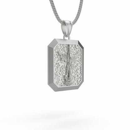 Engraved Saint Michael Necklace