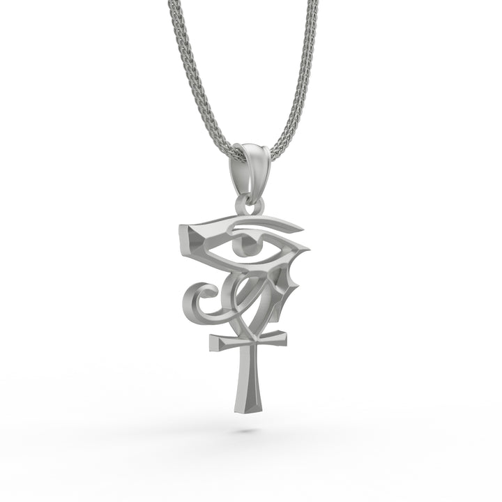 Ankh With Eye Of Horus Necklace