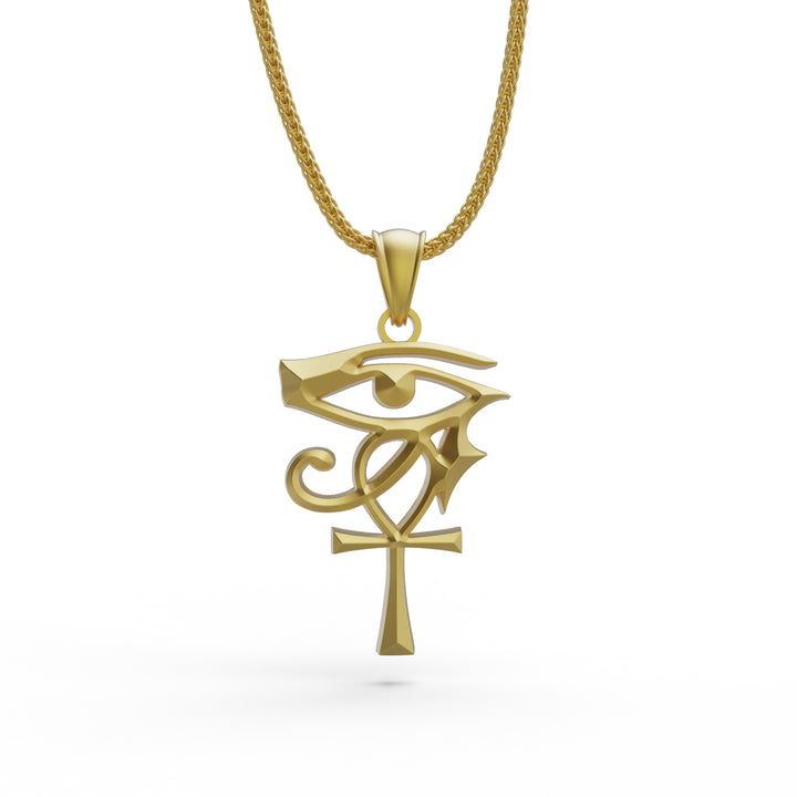 Ankh With Eye Of Horus Necklace