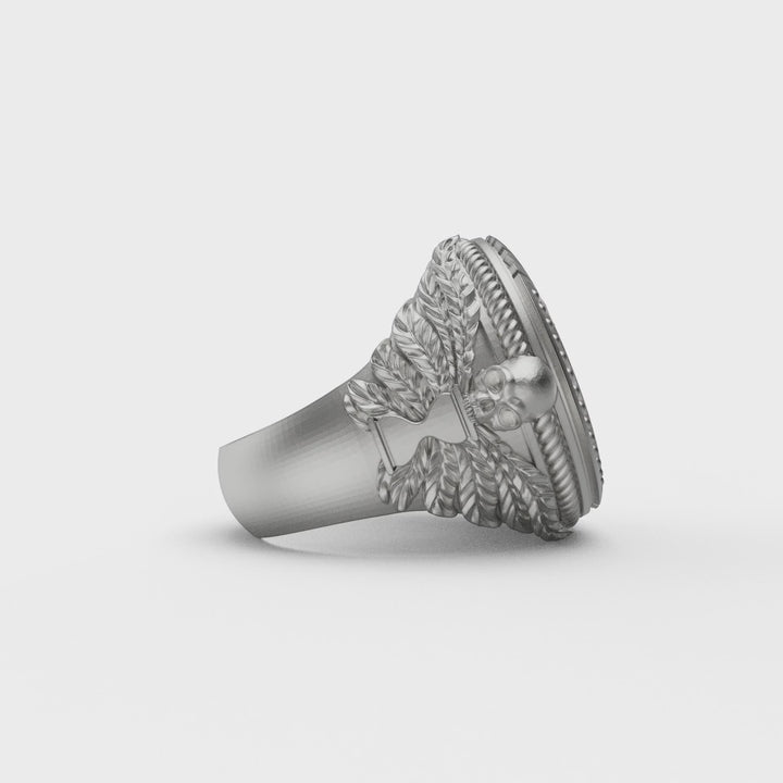 Sagittarius Zodiac Skull Ring