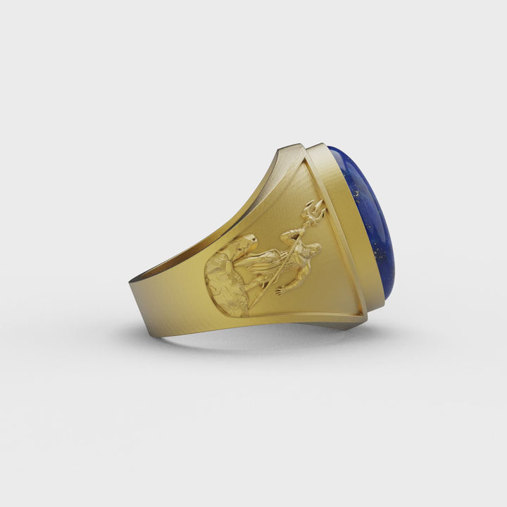 Poseidon Lapis Gemston Ring