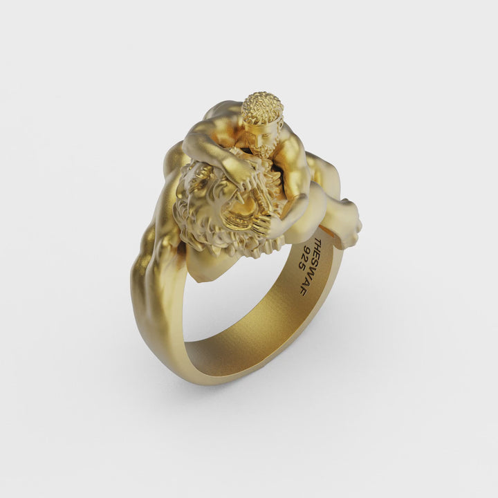 Hercules and the Nemean Lion Ring