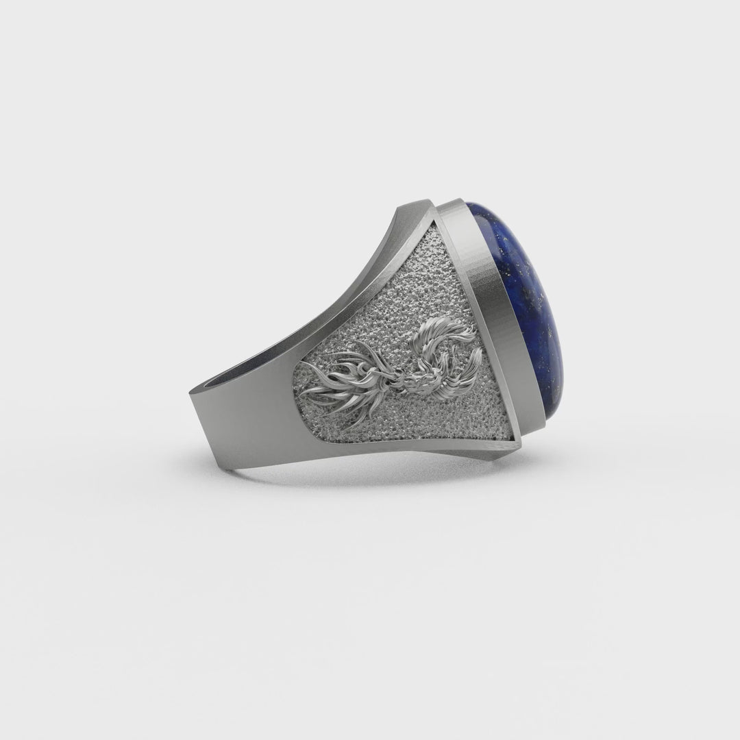 Phoenix Lapis Gemstone Ring