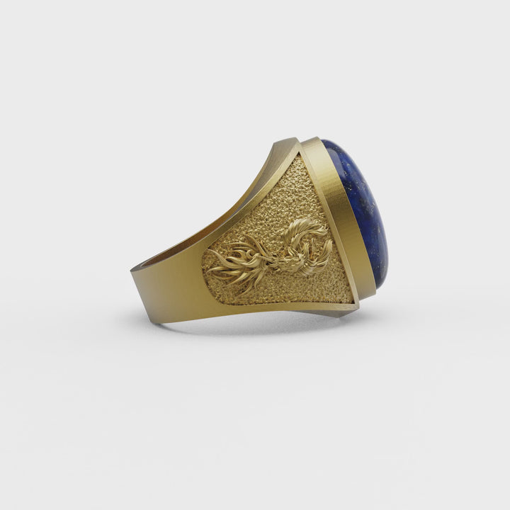 Phoenix Lapis Gemstone Ring