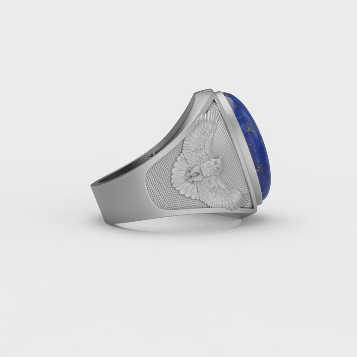 Owl Lapis Ring