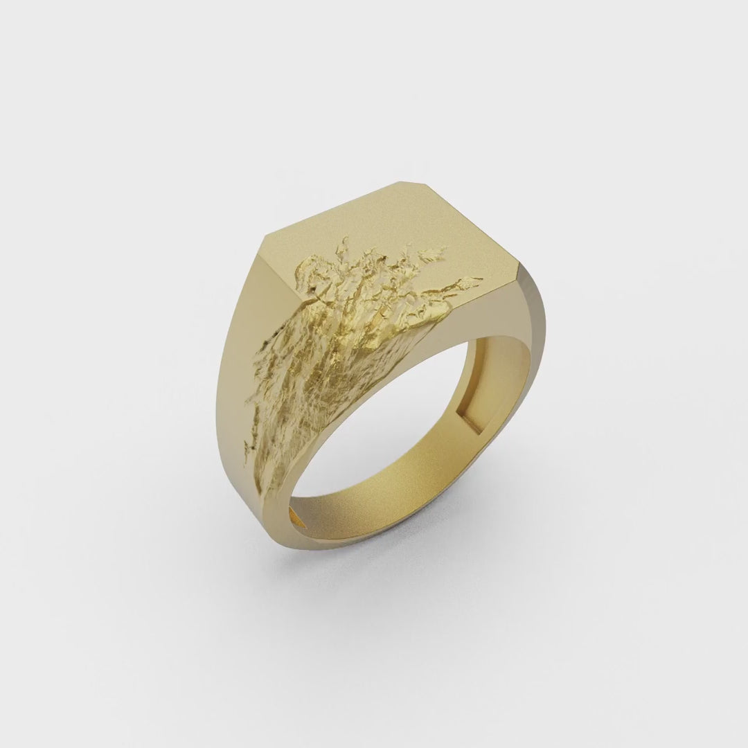 Carved Men Ring