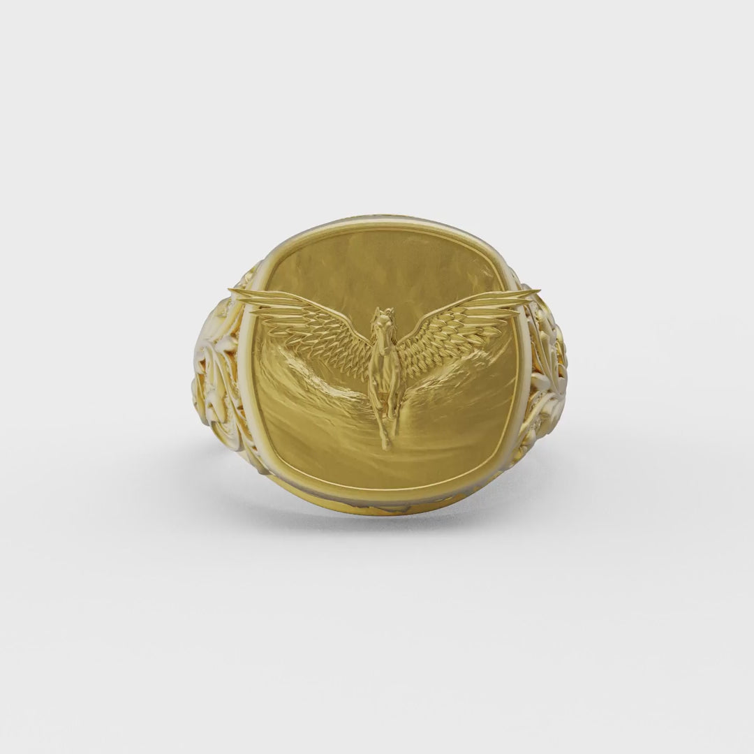 Pegasus Signet Ring