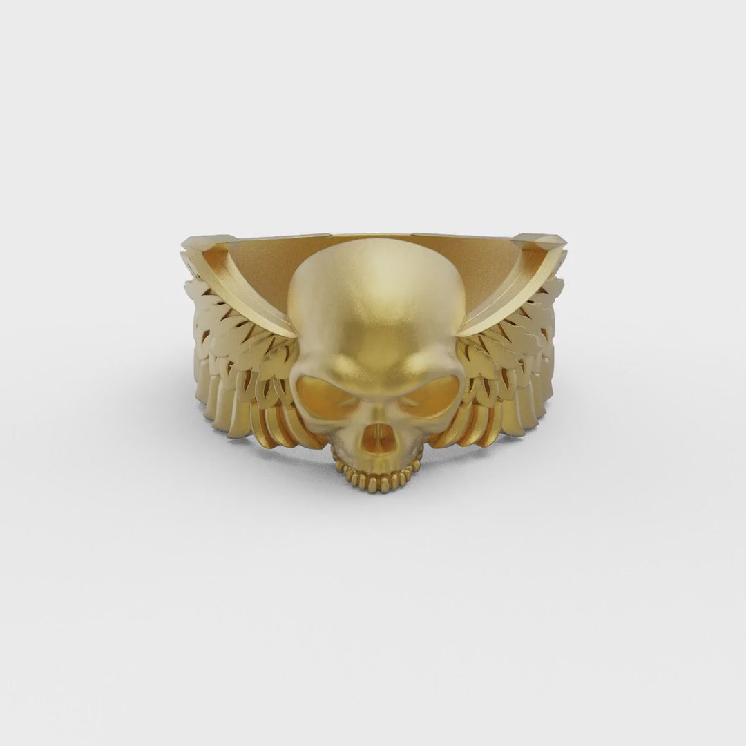 Winged Skull Ring