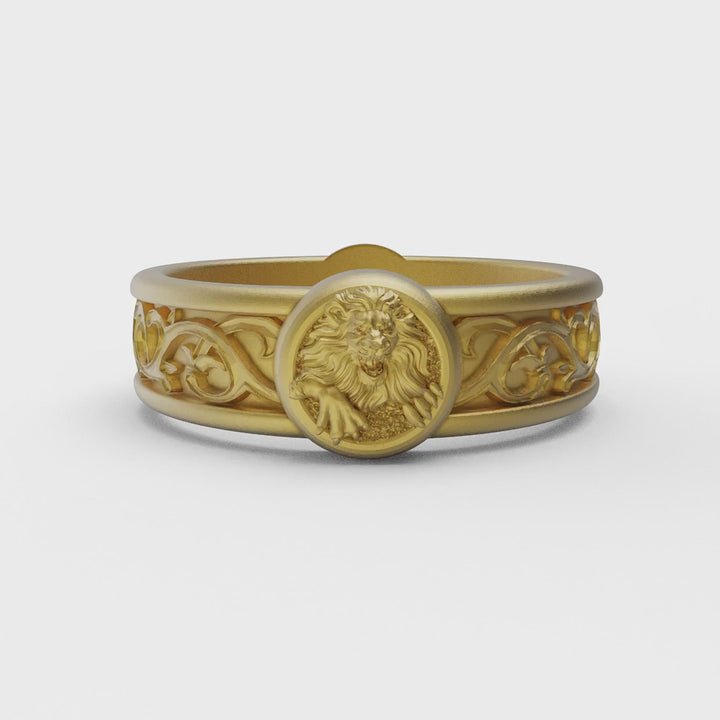 Lion Band Ring